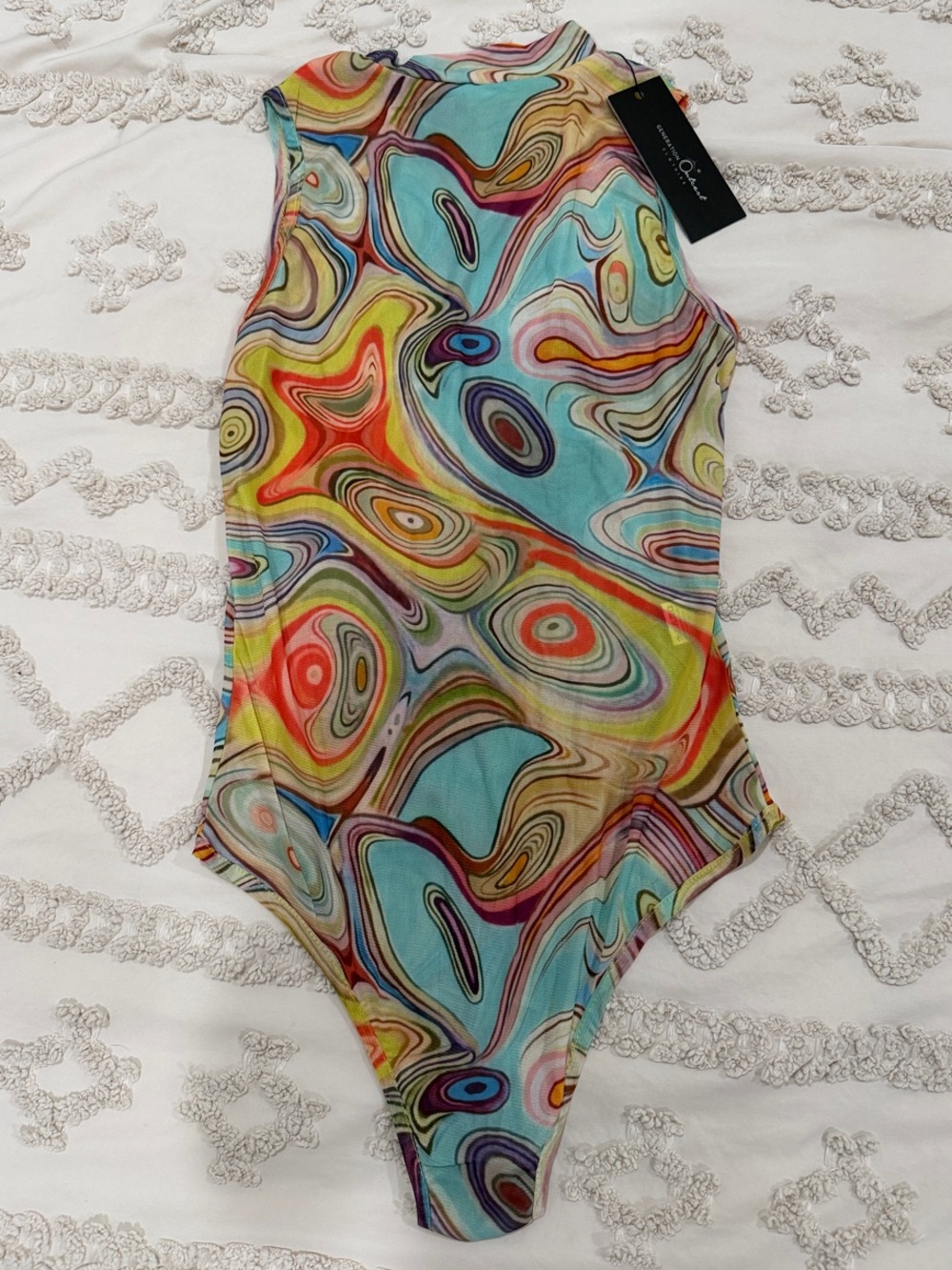 NWT Generation Outcast Swirl One-Piece Bodysuit for Festival/Rave